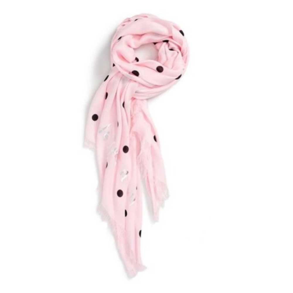 Kate Spade Pink 'celebration Polka Dot' Scarf 💞✨